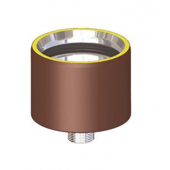 Tappo scarico condensa tubo coibentato slim acciaio inox marrone