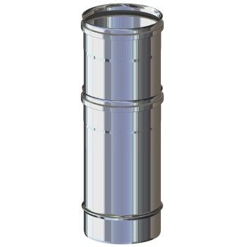 Tubo telescopico acciaio inox 316L da 24 a 40 cm per canne fumaria