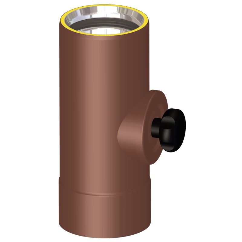Elemento di ispezione tubo coibentato slim marrone acciaio 316L