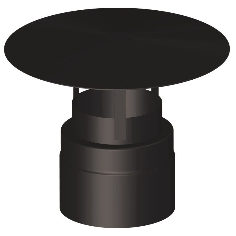 Cappello cinese nero para pioggia tubo coibentato slim acciaio