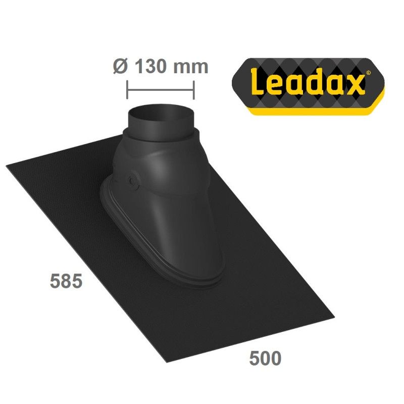 Tegola per tetto inclinato con base LEADAX modellabile nera