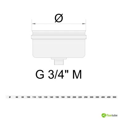 Tappo scarico condensa in acciaio inox 316L monoparete