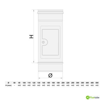 Camera raccolta incombusti in acciaio inox 316L mono parete 2