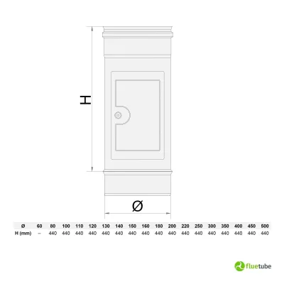 Camera raccolta incombusti in acciaio inox 316L mono parete
