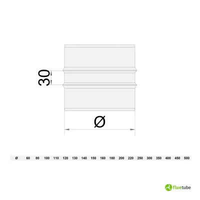 Manicotto M/M in acciaio inox 316L mono parete