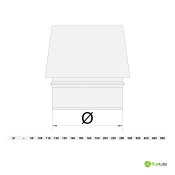 Comignolo tronco conico in acciaio inox mono parate 2