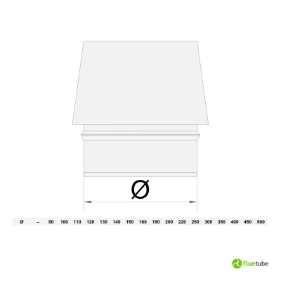 Comignolo tronco conico in acciaio inox mono parate