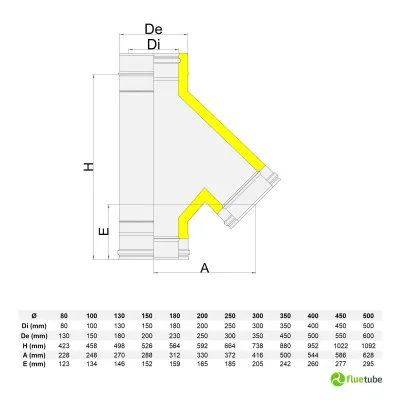 Raccordo braga 135° M/M/F coibentato in acciaio inox 316L