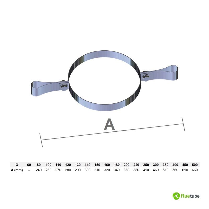Fascetta di discesa acciaio inox 2