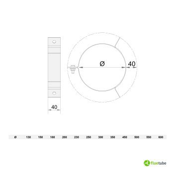 Fascetta per cavi tiranti in rame per canne fumarie doppia parete 2