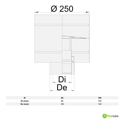 Cappello anti vento a botte per coibentata slim in acciaio nero