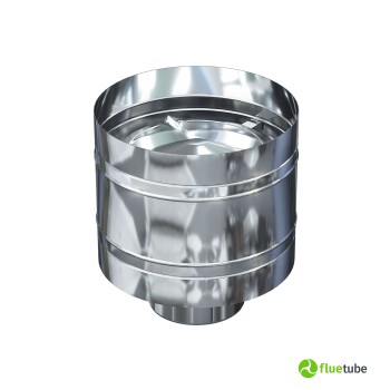 Comignolo antivento acciaio inox  mono parete