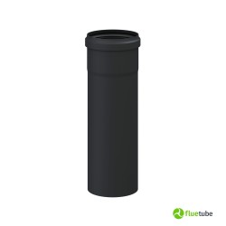 Tubo 25 cm stufa a pellet | Acciaio al carbonio 1,2 mm nero