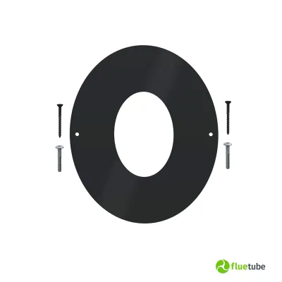 Rosone nero copri muro ovale