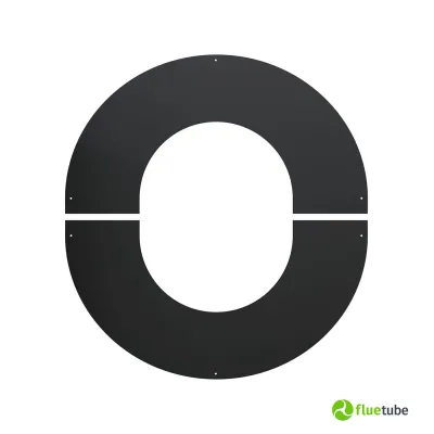 Piastra regolabile inclinazione da 0° a 10° nera | Canna fumaria Zero-Fire