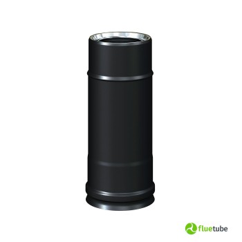 Tubo 25 cm | Acciaio inox 316L doppia parete coibentato SLIM nero