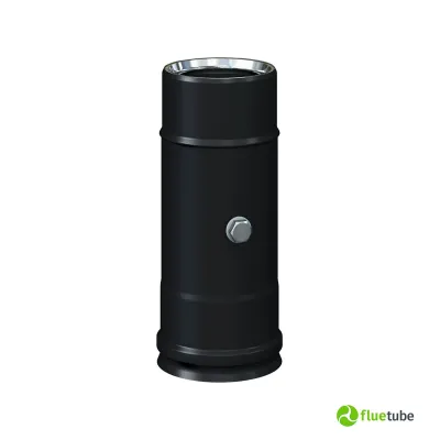 Modulo sonda nero canna fumaria coibentata slim acciaio 316L