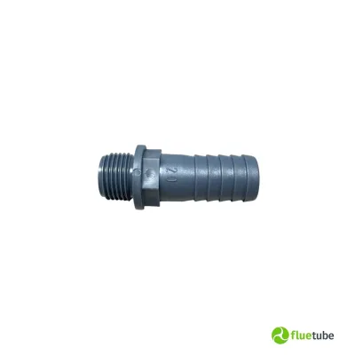 Portagomma dritto 1/2 maschio per tappo e piastra scarico laterale