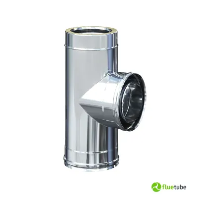 Raccordo T 90° doppia parete coibentato in acciaio inox 316L