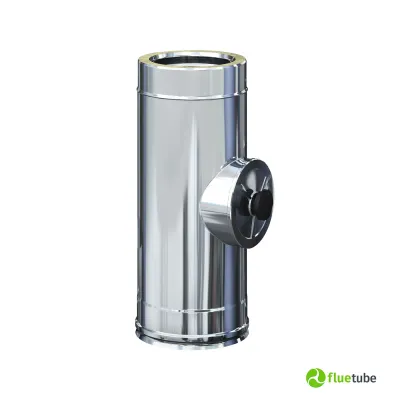 Tubo ispezionabile doppia parete coibentato in acciaio inox M/F