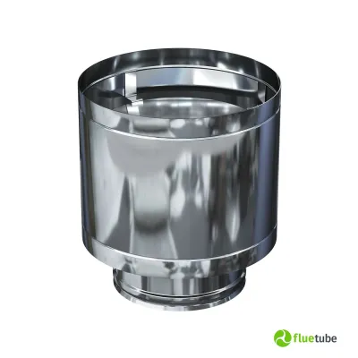 Comignolo antivento in acciaio doppia parete coibentato