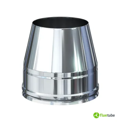 Cappello tronco conico in acciaio doppia parete coibentato