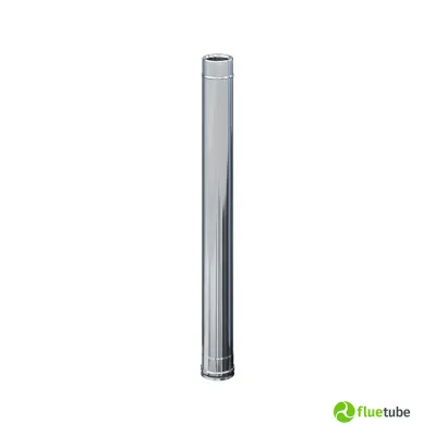 Canna fumaria da 1 metro coibentata slim in acciaio inox 316L