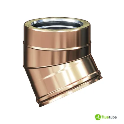 Curva 30° doppia parete in rame coibentata