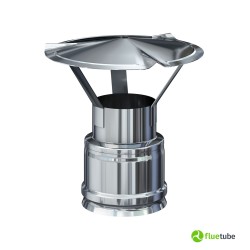 Cappello cinese para pioggia per tubo coibentato slim in acciaio