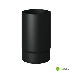 Tubo nero in acciaio al carbonio  da 25 cm per stufa a legna