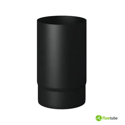 Tubo nero in acciaio al carbonio  da 25 cm per stufa a legna