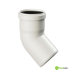 Curva 45° in plastica bianca per caldaia a condensazione