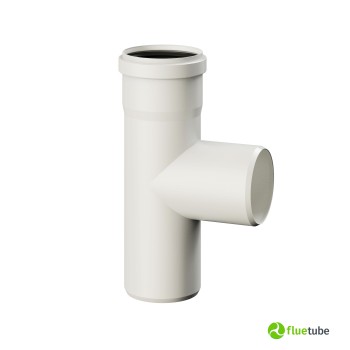 Raccordo T 90° F/M/M in polipropilene bianco