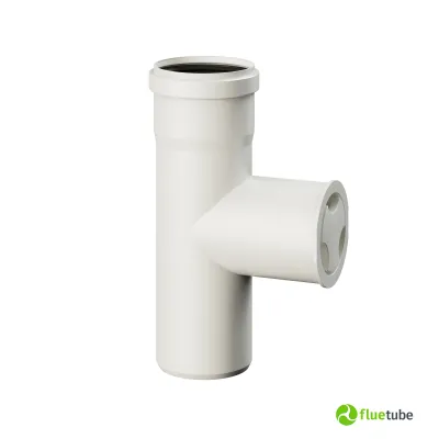 Elemento di ispezione plastica bianca tubi caldaia condensazione