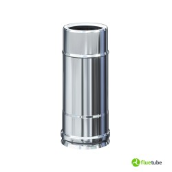Tubo 25 cm doppia parete esterno in acciaio interno in plastica
