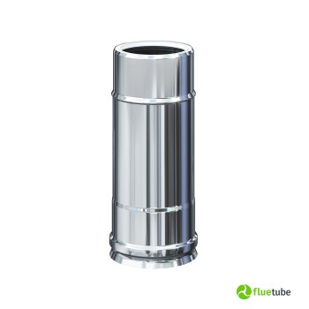 Tubo 25 cm doppia parete esterno in acciaio interno in plastica