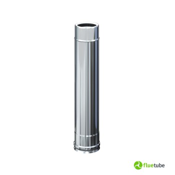 Tubo 50 cm doppia parete esterno in acciaio interno in plastica