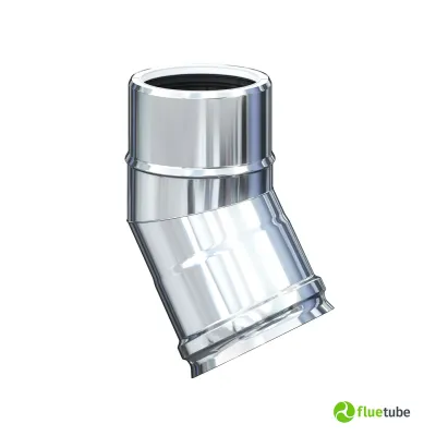Curva 30° esterno acciaio interno in plastica per condensazione