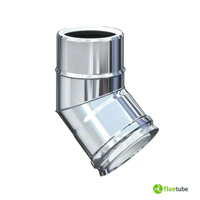 Curva 45° esterna acciaio interna in plastica per condensazione