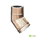 Curva 45° doppia parete rame plastica per condensazione