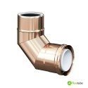 Curva a 87° doppia parete rame e polipropilene