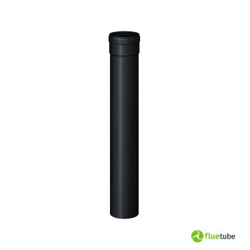 Tubo 50 cm in alluminio nero | Canalizzazione aria calda
