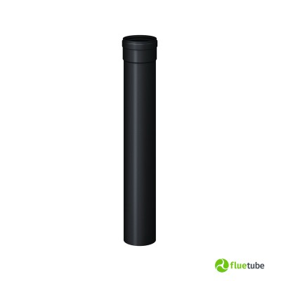 Tubo 50 cm in alluminio nero per aria calda canalizzata