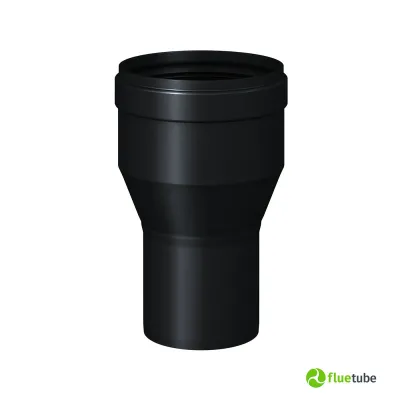 Maggioratore M/F in alluminio nero per canalizzazione aria calda