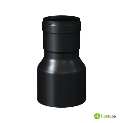 Riduttore M/F in alluminio nero per canalizzazione aria calda
