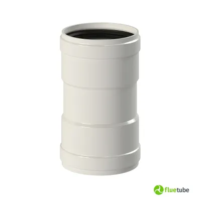 Manicotto F/F in alluminio bianco per canalizzazione aria calda