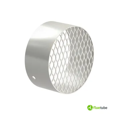 Griglia di mandata bianca in acciaio per canalizzare aria calda