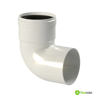 Curva 90° in alluminio di ø 80 per caldaie a gas