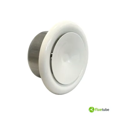 Valvola di mandata bianca per canalizzazione aria calda