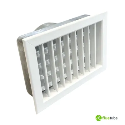 Griglia ad incasso per camini in alluminio bianco